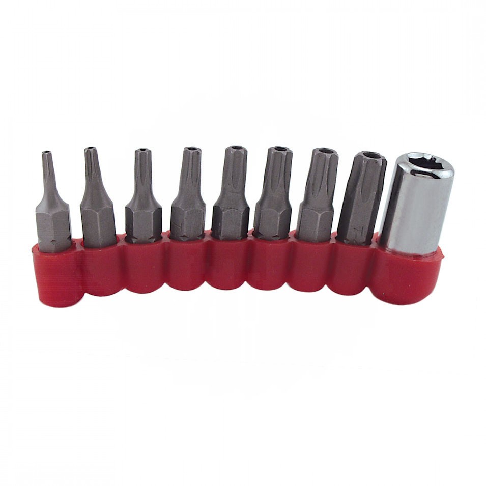 JUEGO DE 9PCS TORX 6C PERFORADOS ¼